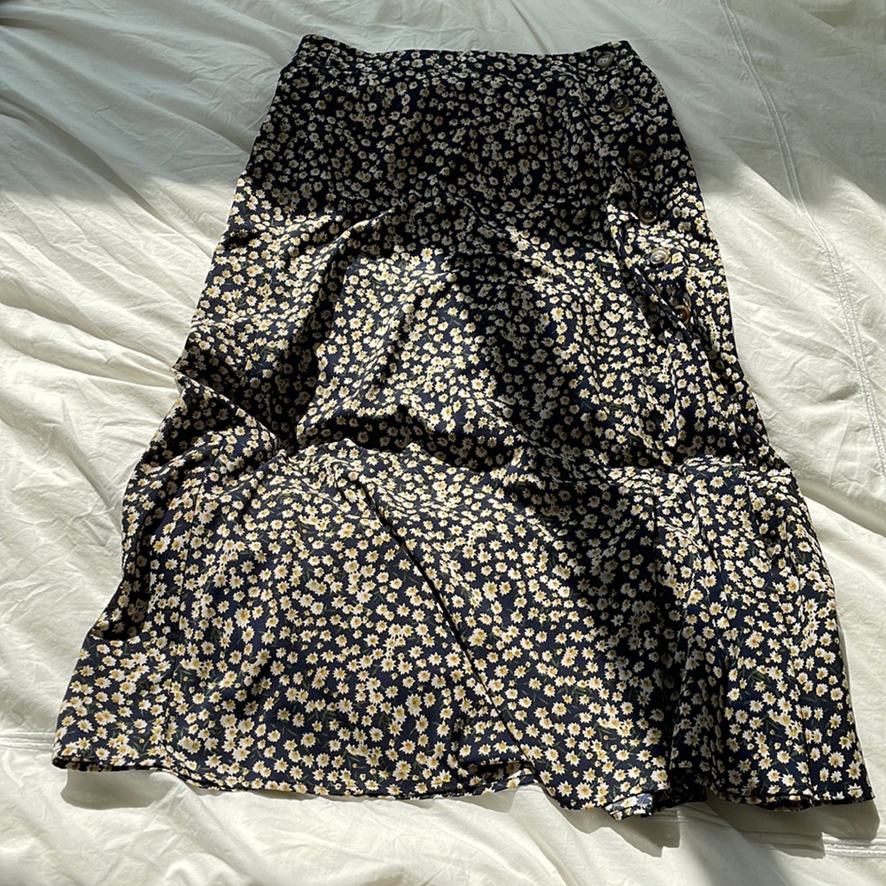 90s Inspired floral midi skirt
